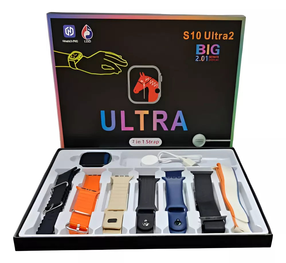 Smartwatch s10 ultra 2 con 7 pilseras
