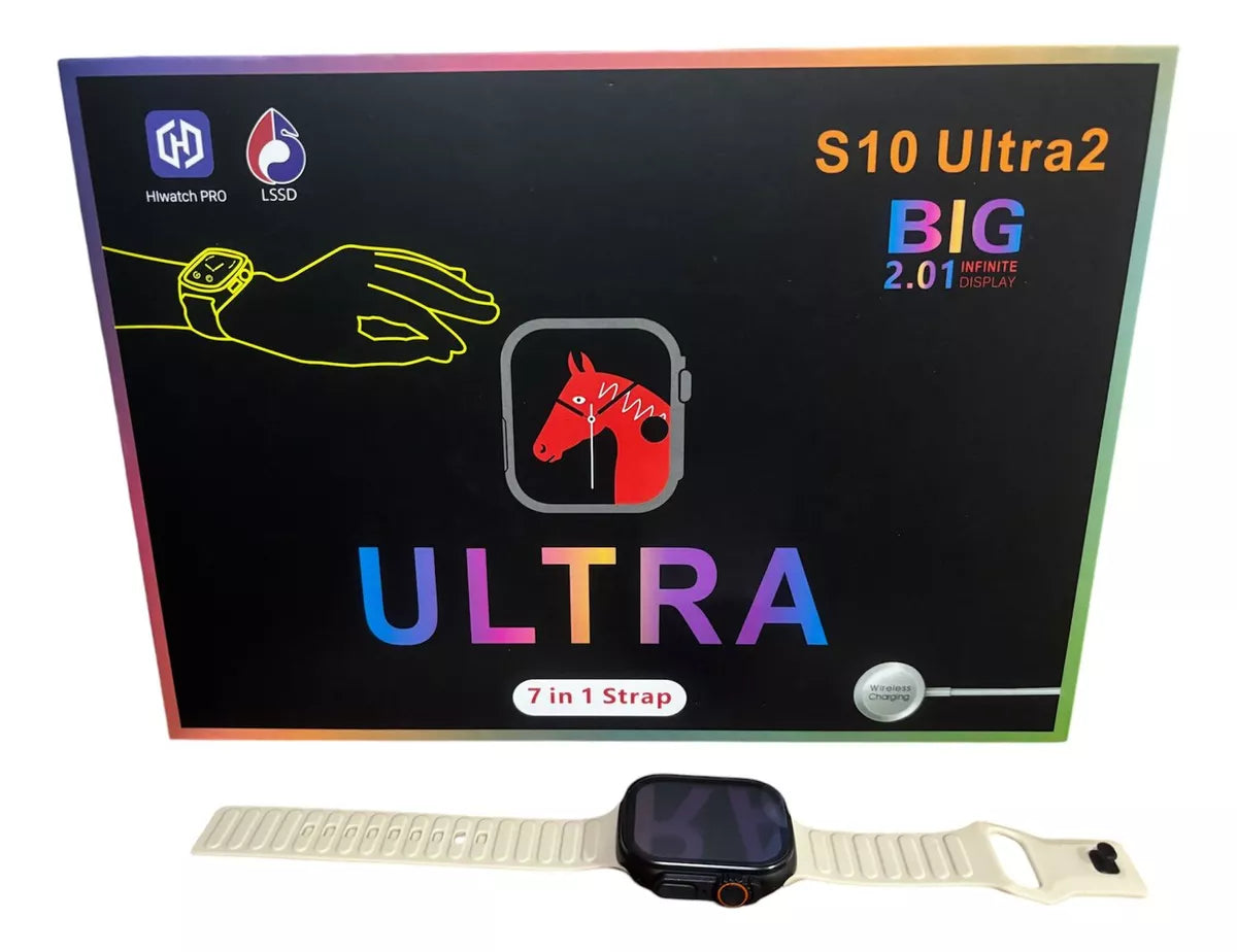 Smartwatch s10 ultra 2 con 7 pilseras